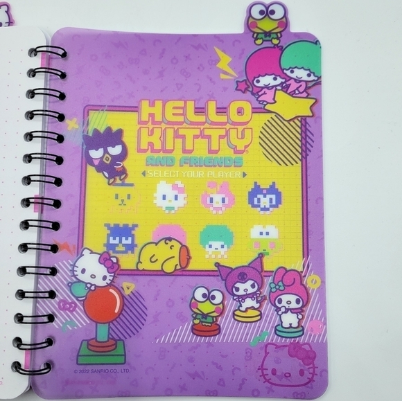 Sanrio Hello Kitty kawaii arcade Tabbed journal Notebook - Picture 8 of 9